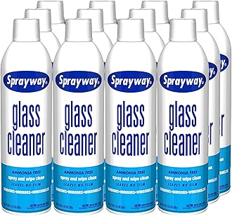 Glass Cleaner with Foaming Spray for a Streak-Free Shine for Home and Automotive Use, 19 oz., Pack of 12