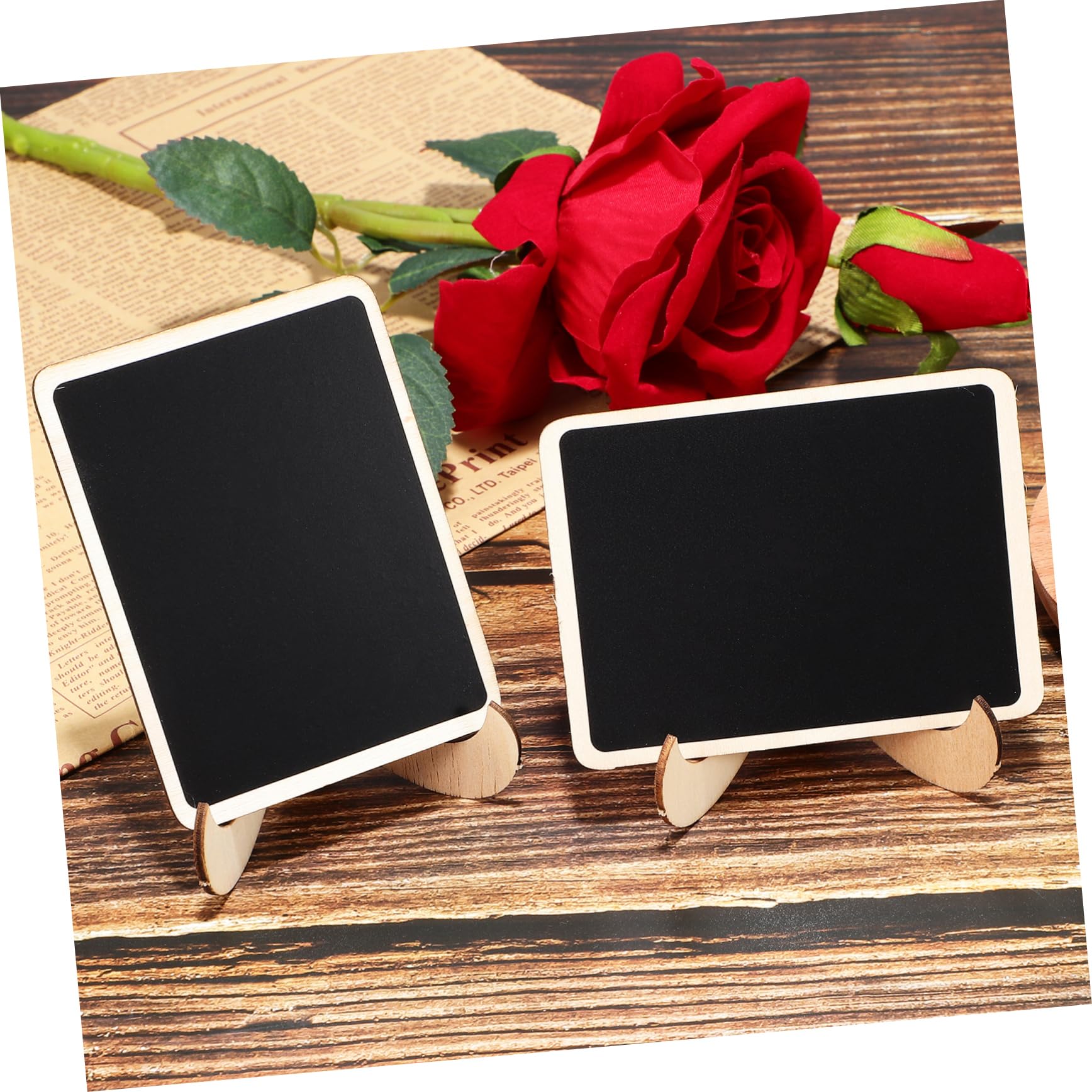 SHINEOFI 45stücke Teiliges Mini Kreidetafel Mit Ständer Kleine Beschreibbare Tafeln Für Hochzeiten Partys Catering Und Buffets Wiederverwendbare Für Menüs Und Dekoration