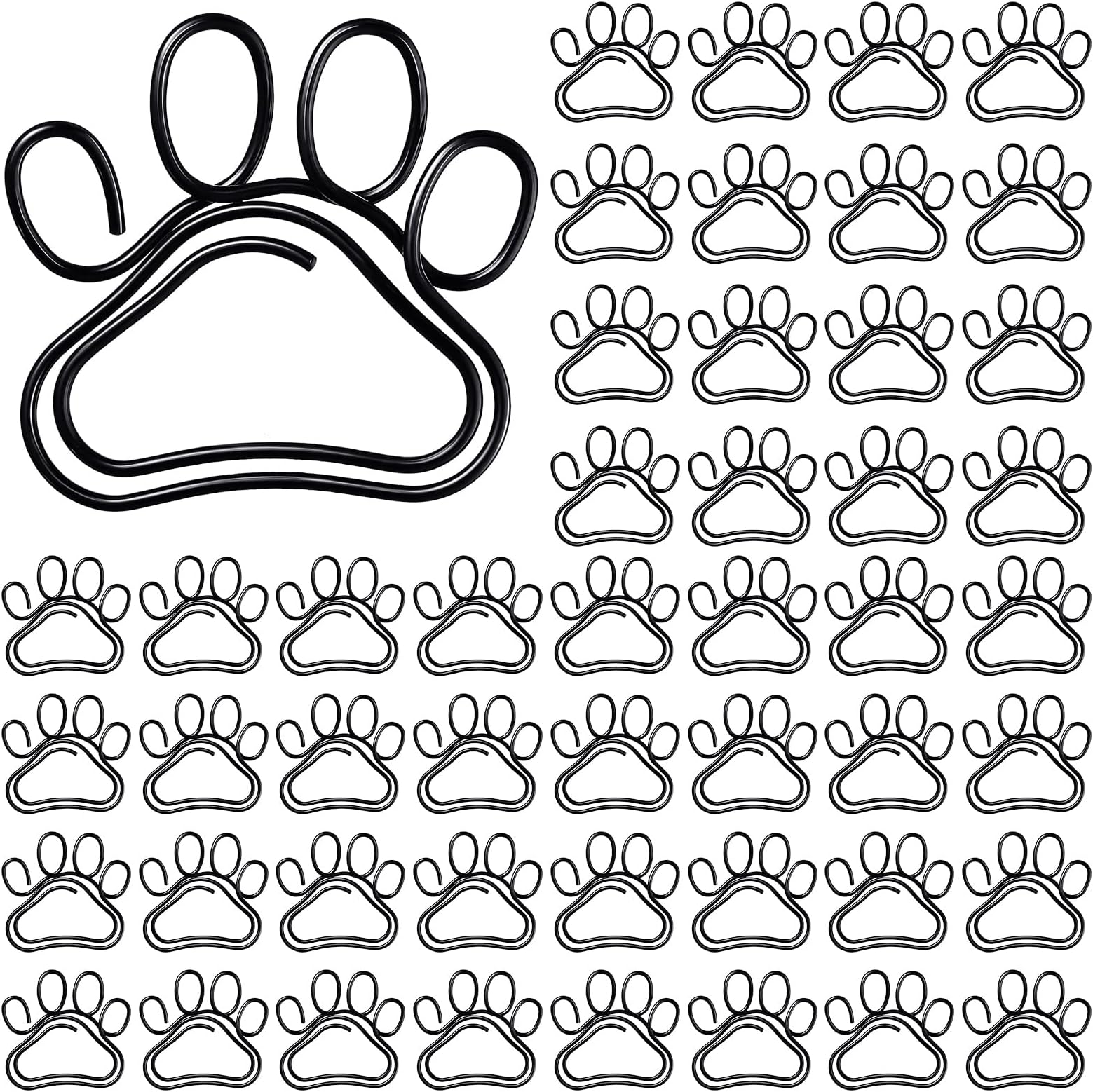 50 Pcs Paw Paper Clips Mini Cute Dog Shape Paper Clips Dog
