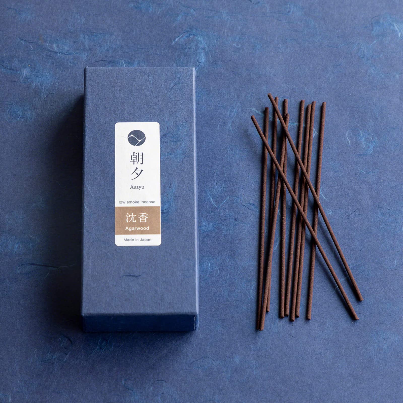 Asayu Bastoncini di Incenso Giapponesi a Basso Fumo Profumo di Legno di Agar, Qualità Fatti in Giappone - Oud (Agarwood 40g)