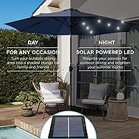 Vista 3 de Best Choice Products 10ft Solar Polyester LED Lighted Patio Umbrella wTilt Adjustment and UV-Resistant Fabric
