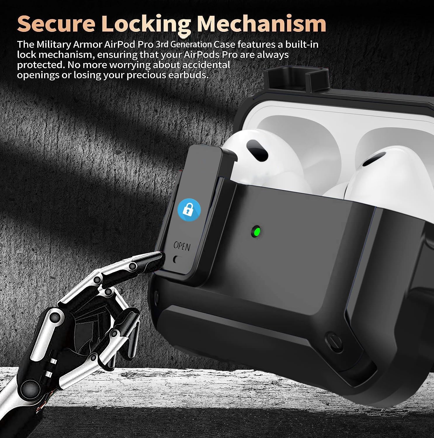 Amazon.com: Olytop for Airpods Pro 3 Case with Lock Clip, Rugged