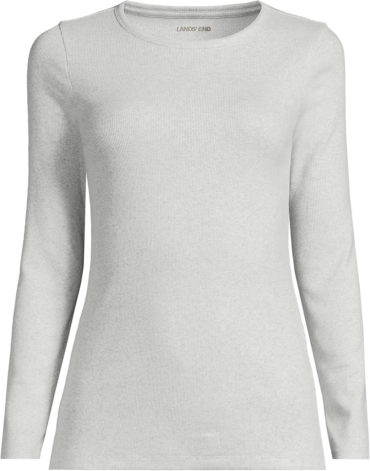 Lands' End womens Rib Long Sleeve Crewneck T-shirt - Image 4