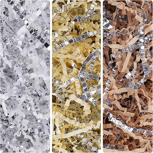 Miniatura 29 de Relleno de papel de corte arrugado de 8 onzas (1/2 libras), envoltura de regalo y relleno de cesta de regalo para Navidad, Halloween y decoraciones