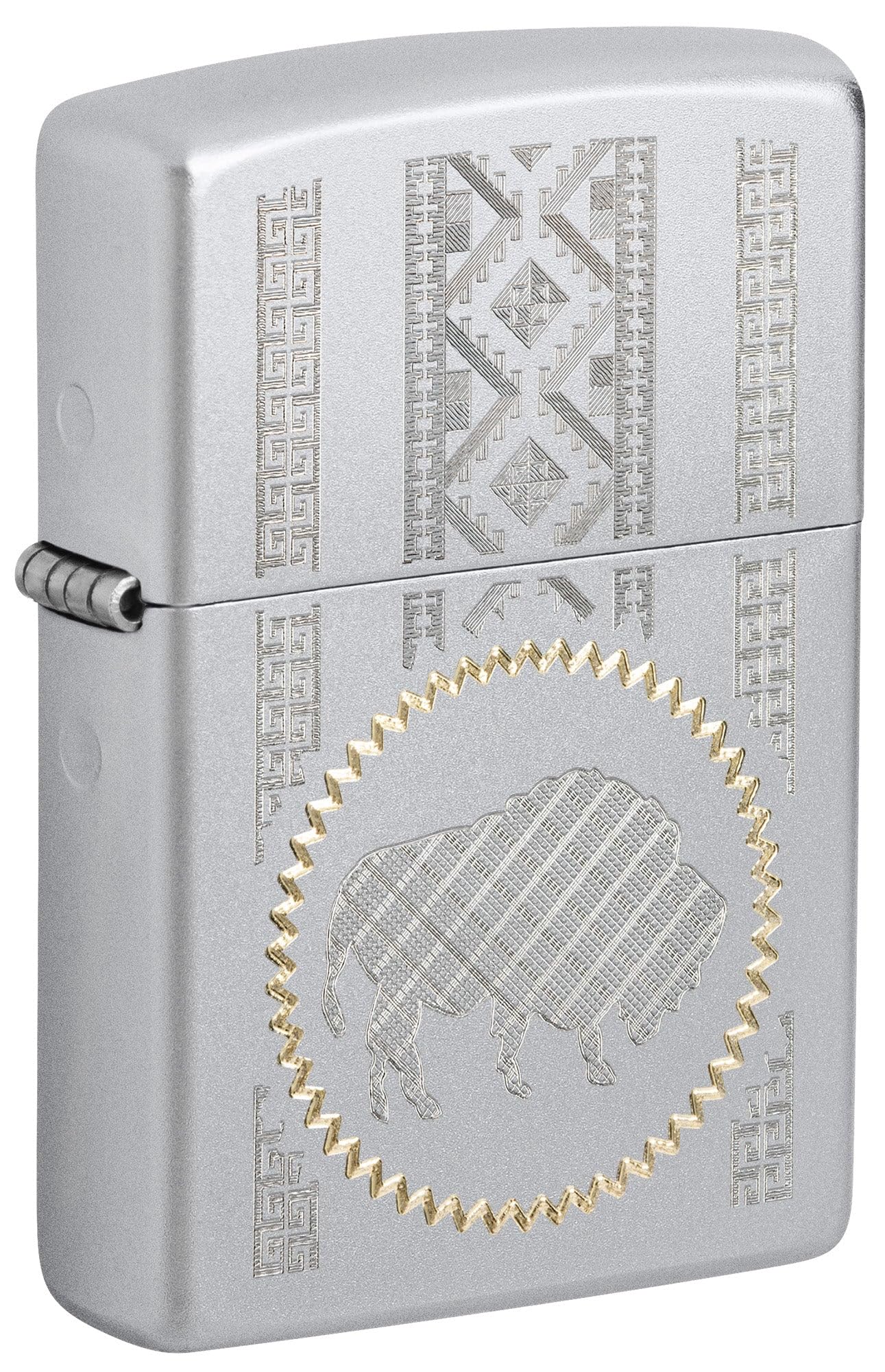 Amazon.com: Zippo Lighter: Engraved Buffalo Design - Satin Chrome