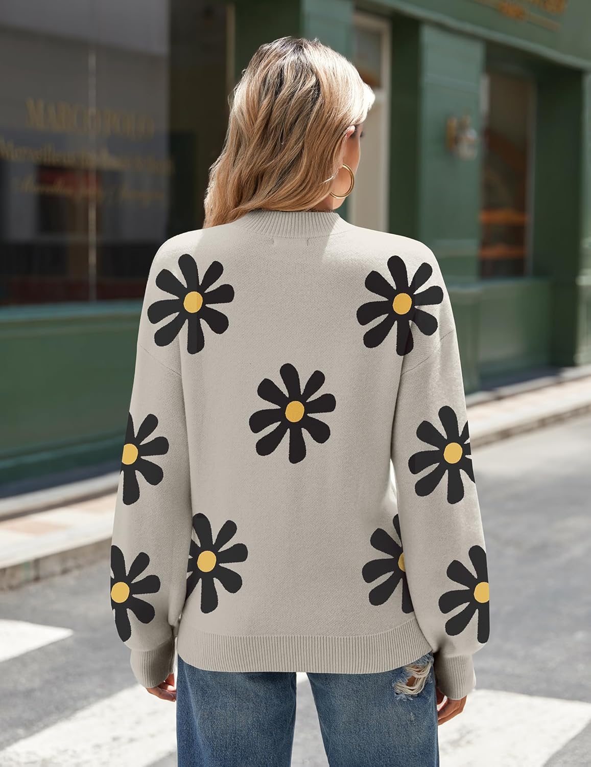 Zeagoo Sweaters for Women Fall Fashion 2025 Trendy Long Sleeve Turtleneck Pullover Lantern Knit Sweater Tops - Image 5