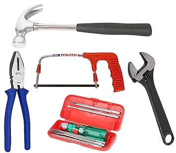 Real stf Multi Hand Tool Kit 10 Pc. - Combination Side Cutting Plier 8