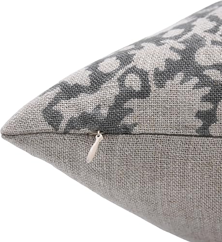 Miniatura 9 de Funda de almohada de lino grueso, almohada para exteriores con estampado de telar a mano, funda de cojín sostenible hecha a mano con cremallera para