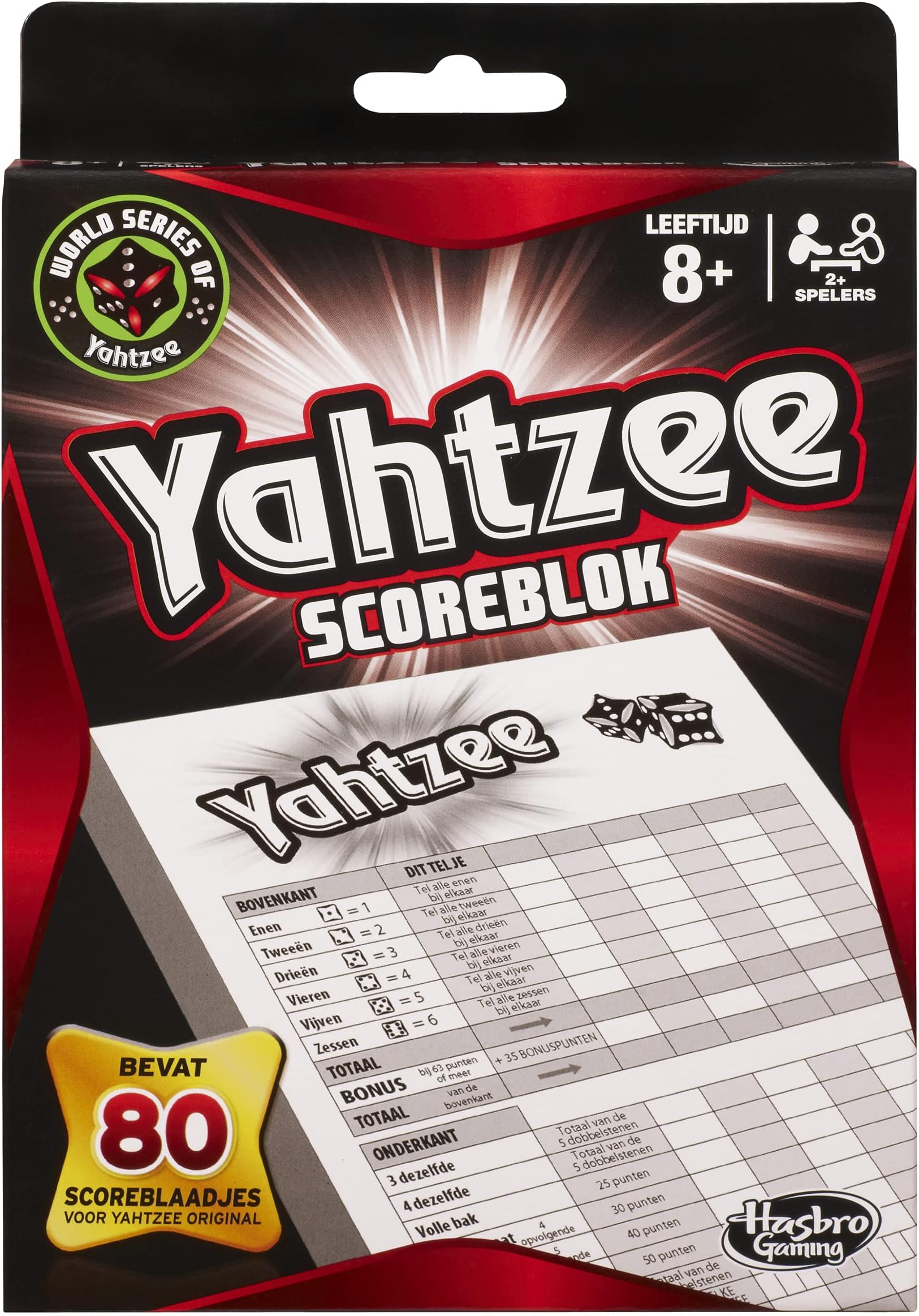 Hasbro Yahtzee Score Pad