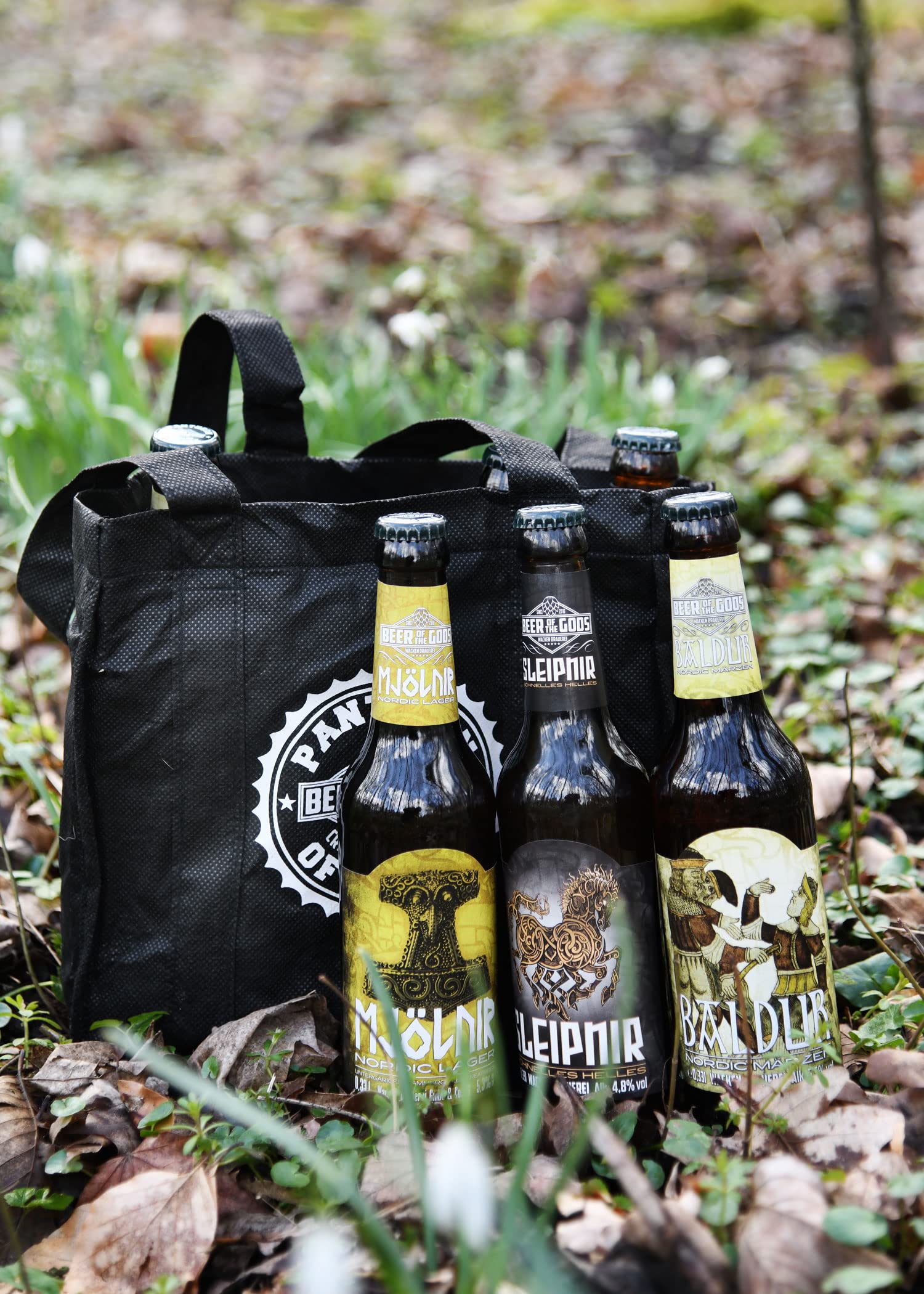 WACKEN BRAUEREI Bier Picknick | Mjölnir (5,3% vol.) Sleipnir (4,8% vol.) Baldur (5,5% vol.) | Viking Craft beer Set Gift for Men | Wikinger Bier Geschenk Für Männer