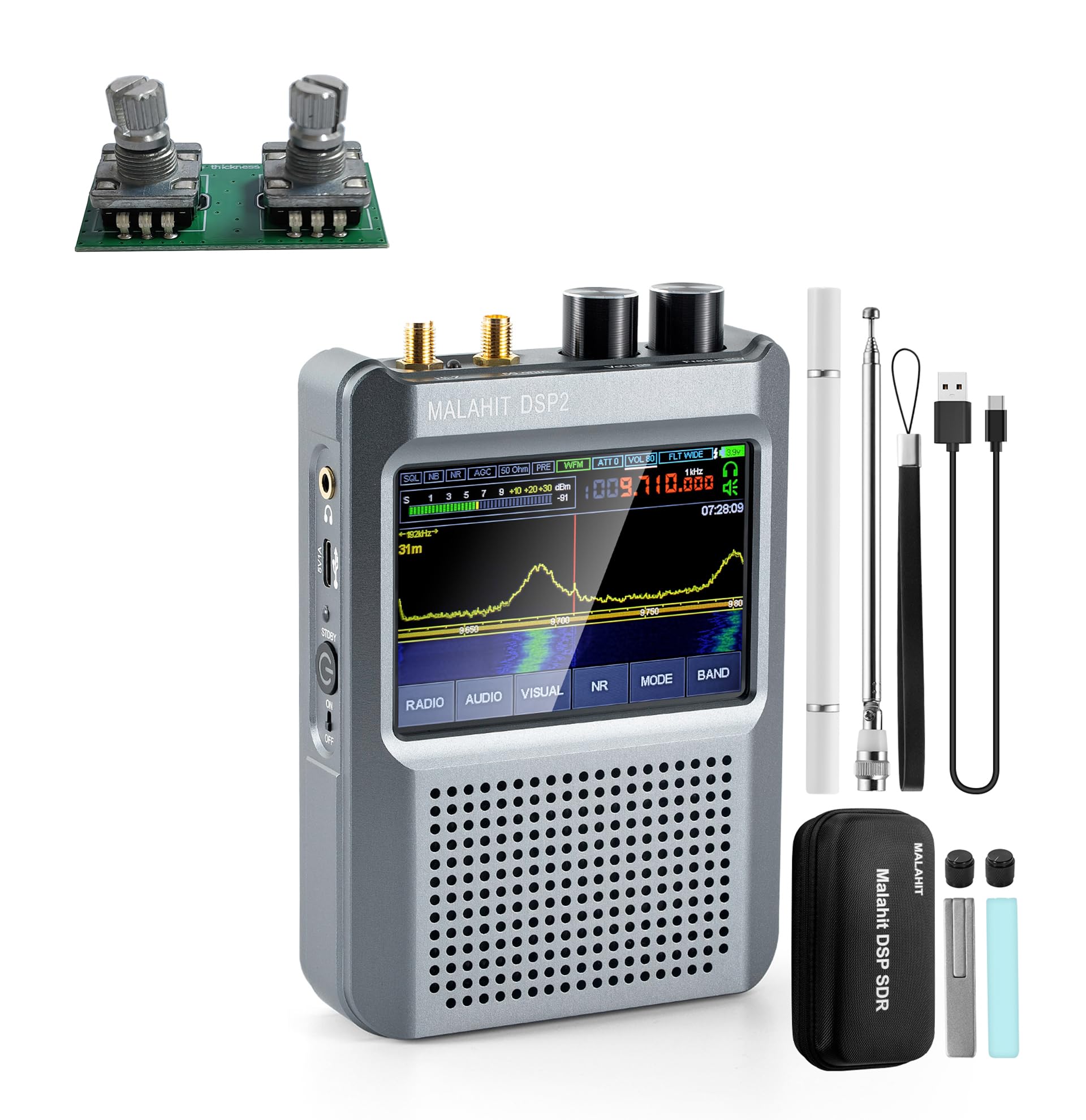 GOOZEEZOO Malachite DSP2 Radio Receiver & Spare Decoders Frequency Tuning Decoder & Volume Decoder