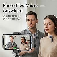 Vista 5 de Mini Mic Pro (Último Modelo) - Micrófono Inalámbrico Profesional para iPhone, iPad, Android, Micrófono Lavalier para Grabación de Video - Micrófono