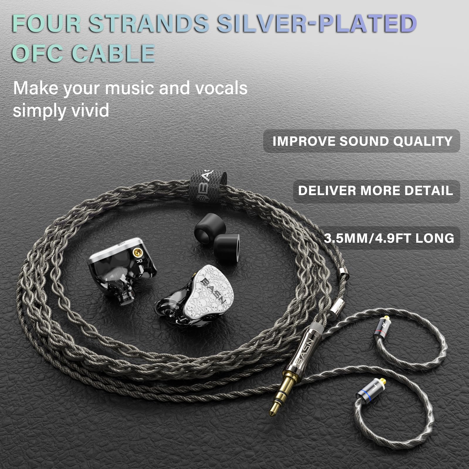 大特価品 BASN Bmaster5 in Ear Monitors, 1DLC Diaphragm+4BA 5