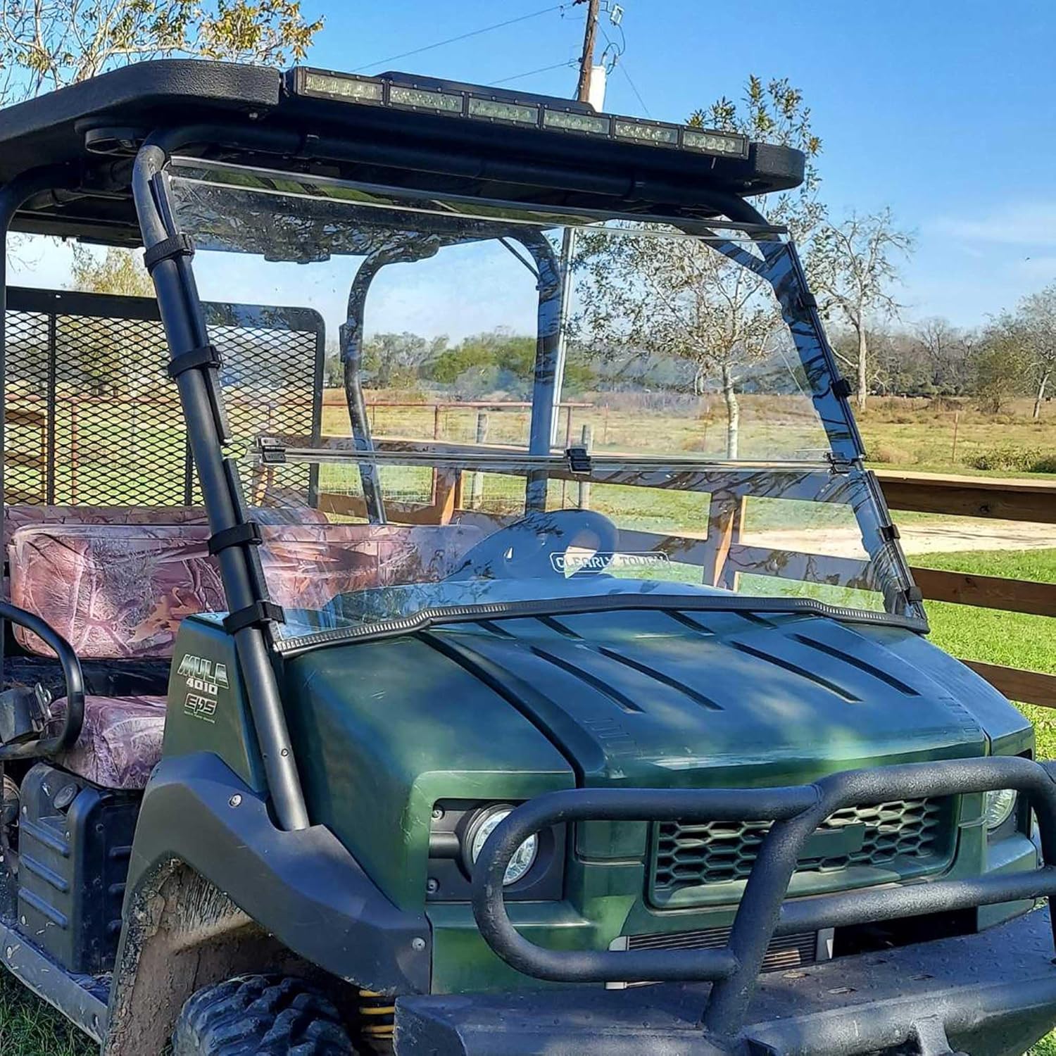 Clearly Tough Windshield for the Mule 4010 | Full Folding | Lexan MR10 SCRATCH RESISTANT | Also fits Mule 4000 | The Ultimate in SXS Versatility! Premium poly w/ Hard Coat | Made in America!