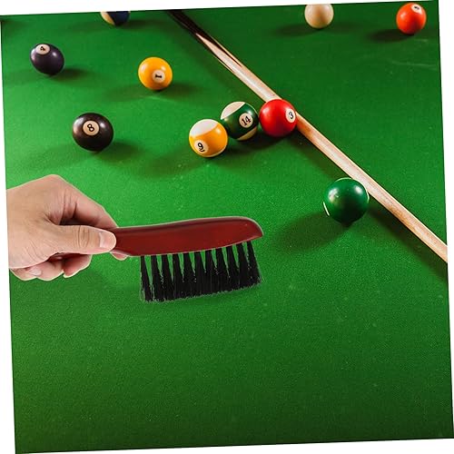 Miniatura 2 de Juego de cepillos de mesa de billar, 1 juego de herramientas de limpieza de billar, cepillo de fieltro y tela, suministros de billar para el hogar