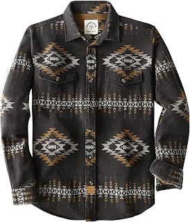 Mens Flannel Shirt Long Sleeve Button Down Plaid All Cotton Soft Brushed Flannel Shirt for Men Utility Casual Shirt