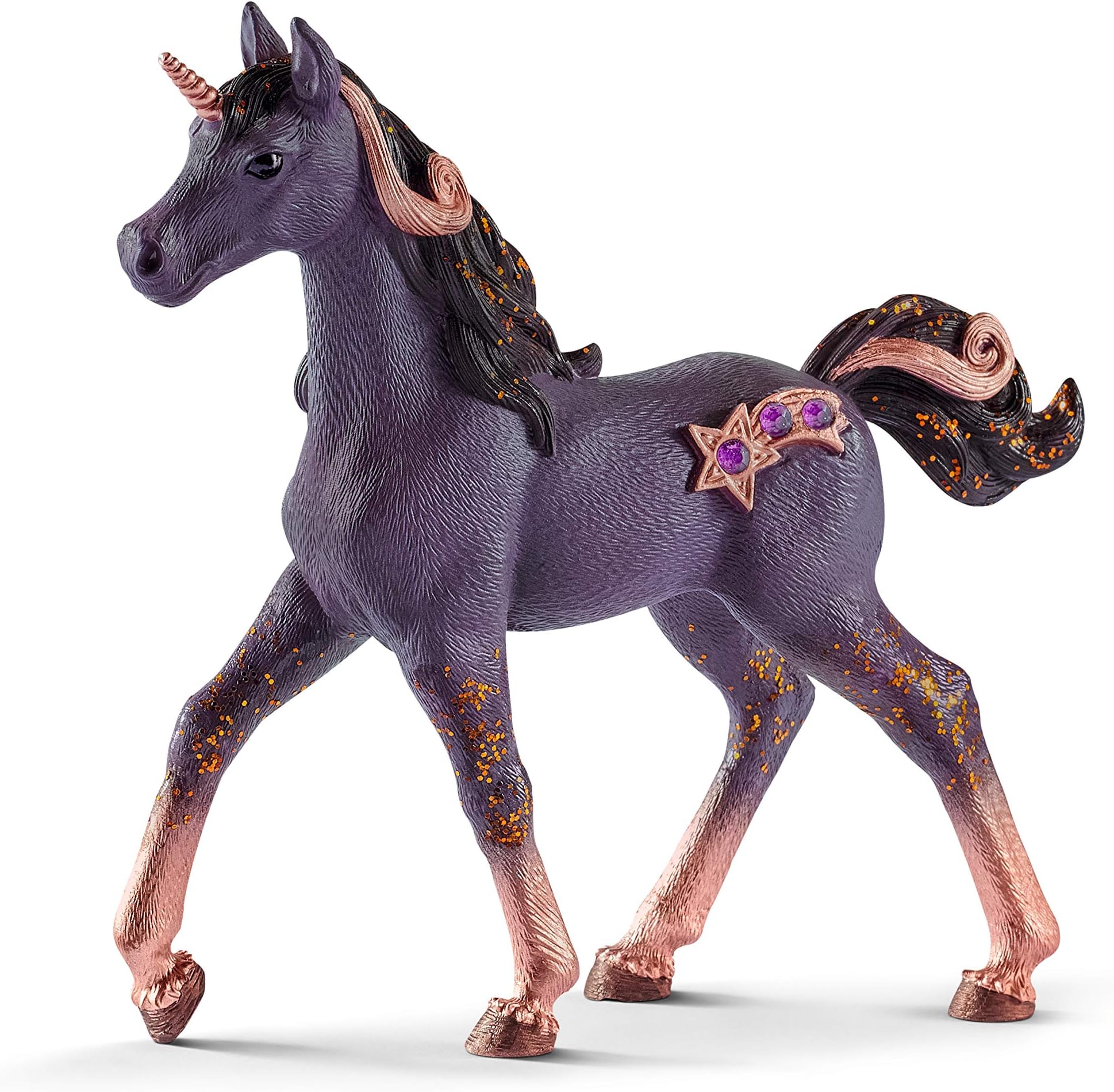 Schleich bayala, Unicorn Toys for Girls and Boys, Shooting Star Unicorn Foal Toy Figurine, Purple, Ages 5+