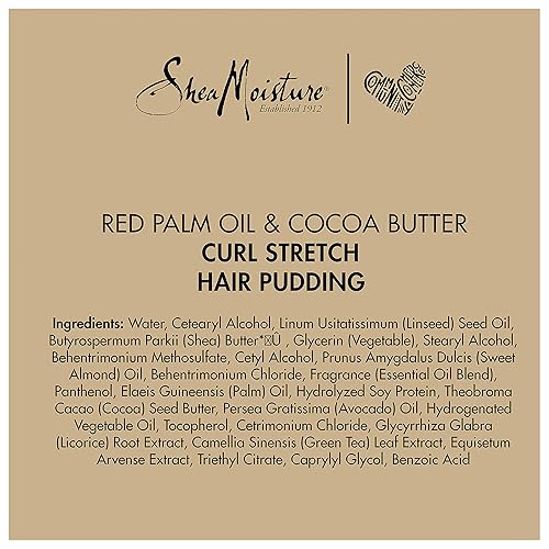 Miniatura 9 de SheaMoisture - Aceite de palma rojo y manteca de cacao para rizos estilizador de pudín elástico 12 onzas
