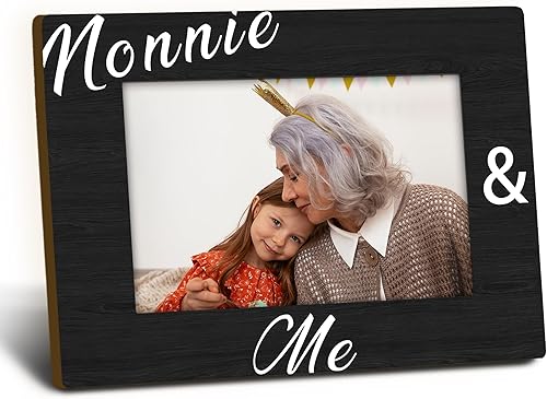 Nonnie Gifts - Marco de fotos de 4 x 6 pulgadas, marco de fotos de madera Nonnies, regalo de cumpleaños para el día de la madre, regalo