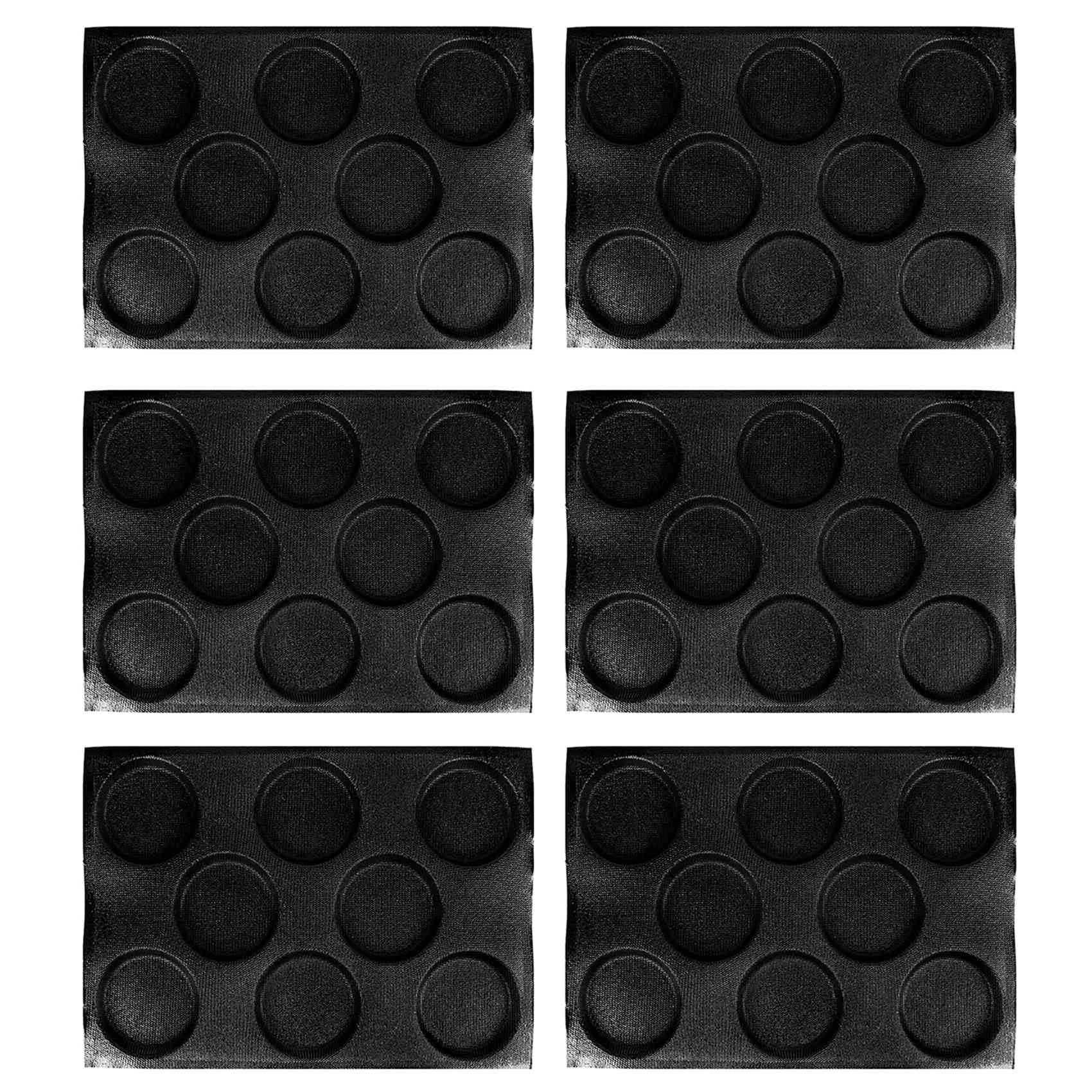 Vjsujehgy 6X 8 Holes Hamburger Bun Pans for Baking Mesh Silicone Bread Pans for Baking Non Stick Perforated Baking Molds