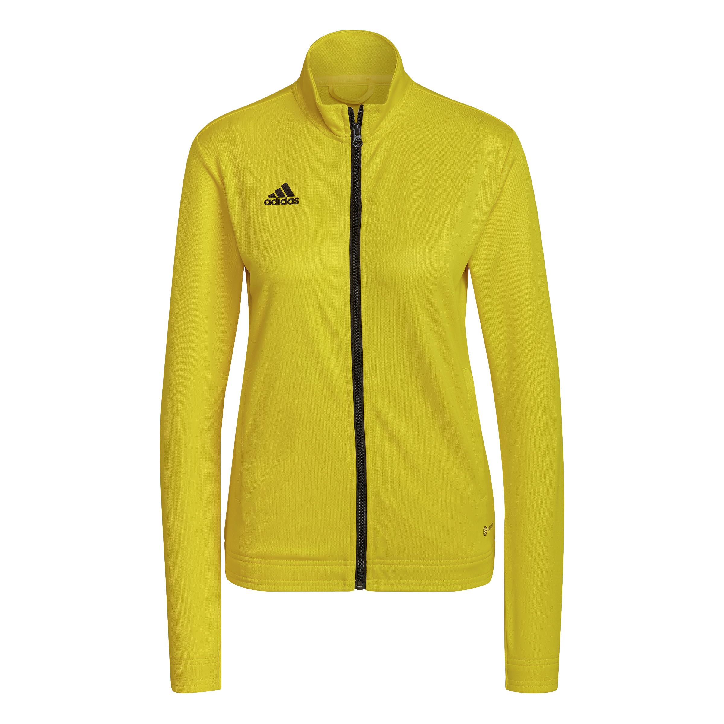 adidas Women's Entrada 22 Track Jacket, Team Yellow / Black, XXS