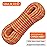 X XBEN Rock Climbing Rope, Static UIAA Mountain Climb Ropes, 10.5MM 32FT Orange Mountaineering Climbing Gear for Rescue, Hiking, Outdoor and Indoor