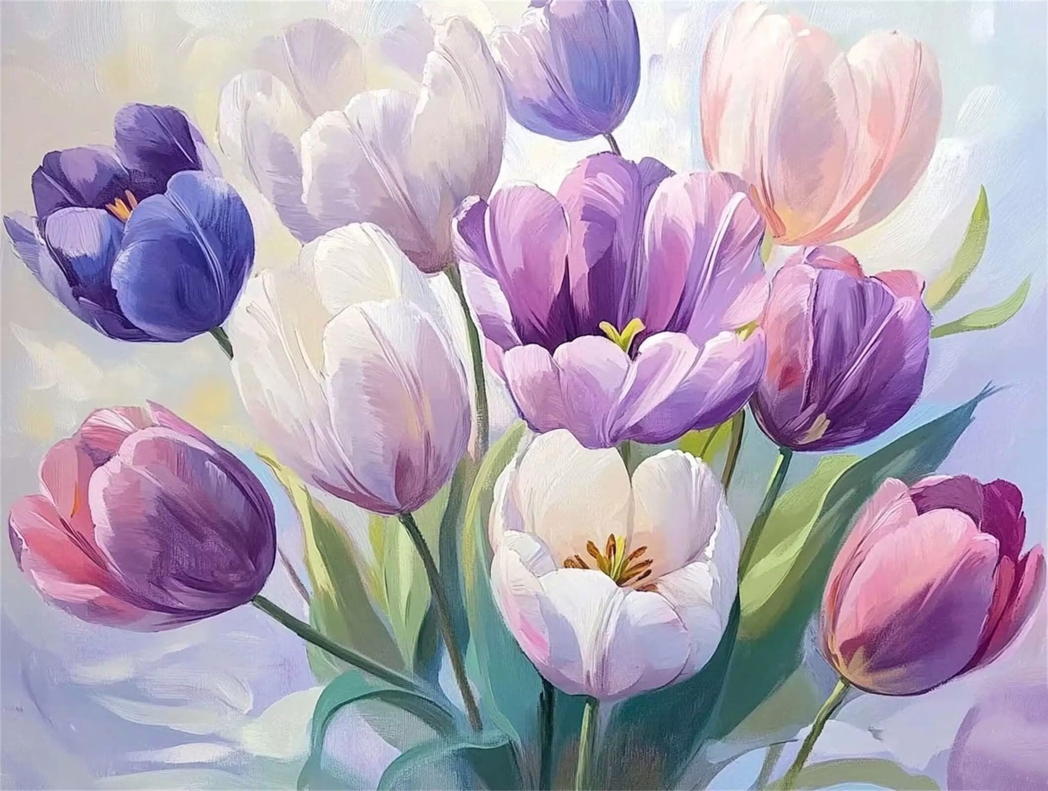 Diamond Painting Blume, 5D Diamond Painting Erwachsene 70x90cm qw1-635