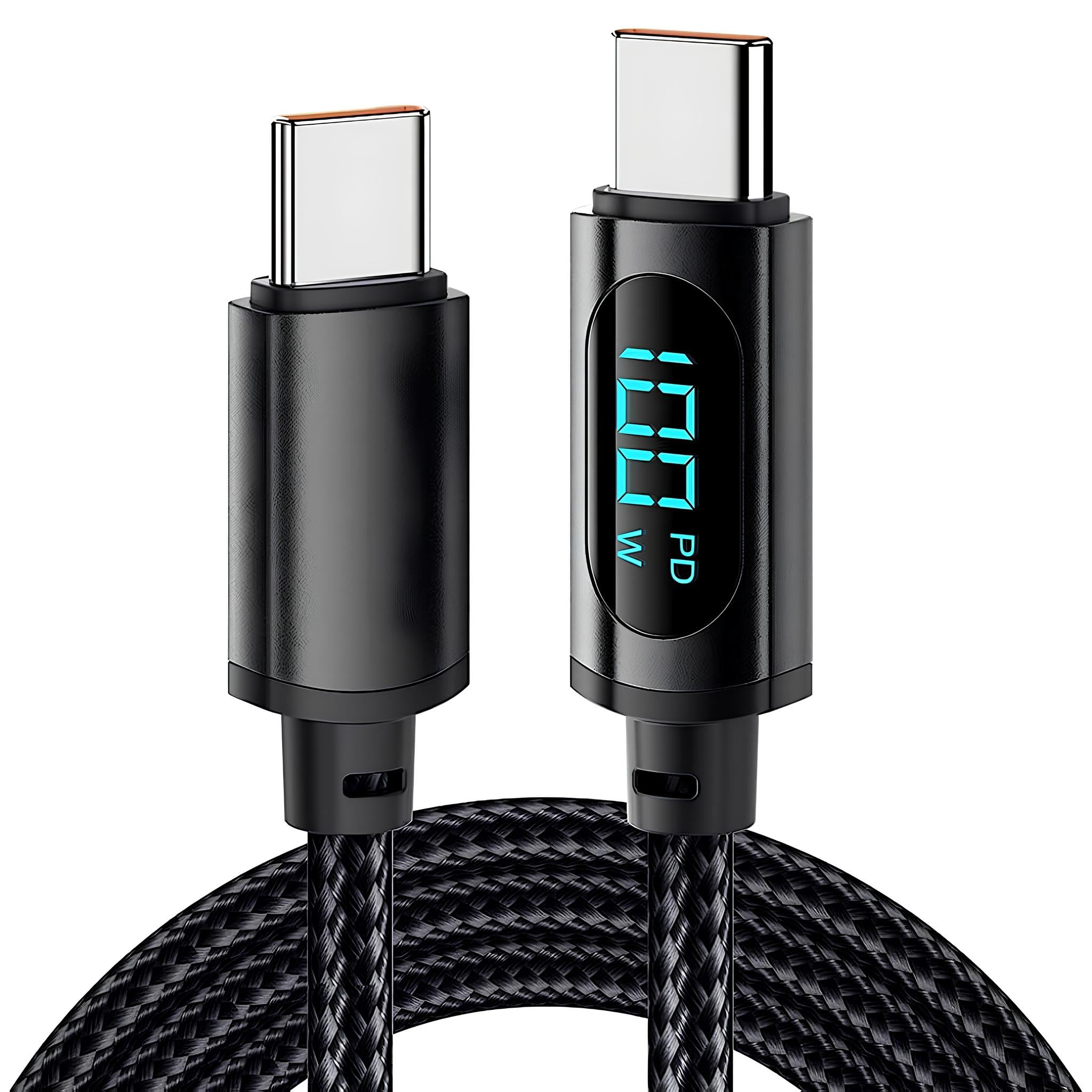 100W LED Display Type C to Type C Fast Charging Cable for Macbook,Laptops,Samsung Galaxy S24,S24 Ultra,S23,S22,S21,S20,S10,M34,OnePlus,Google Pixel,Nothing Phone (1.2 Meter) (B0CV9S66HF) Amazon Price History, Amazon Price Tracker
