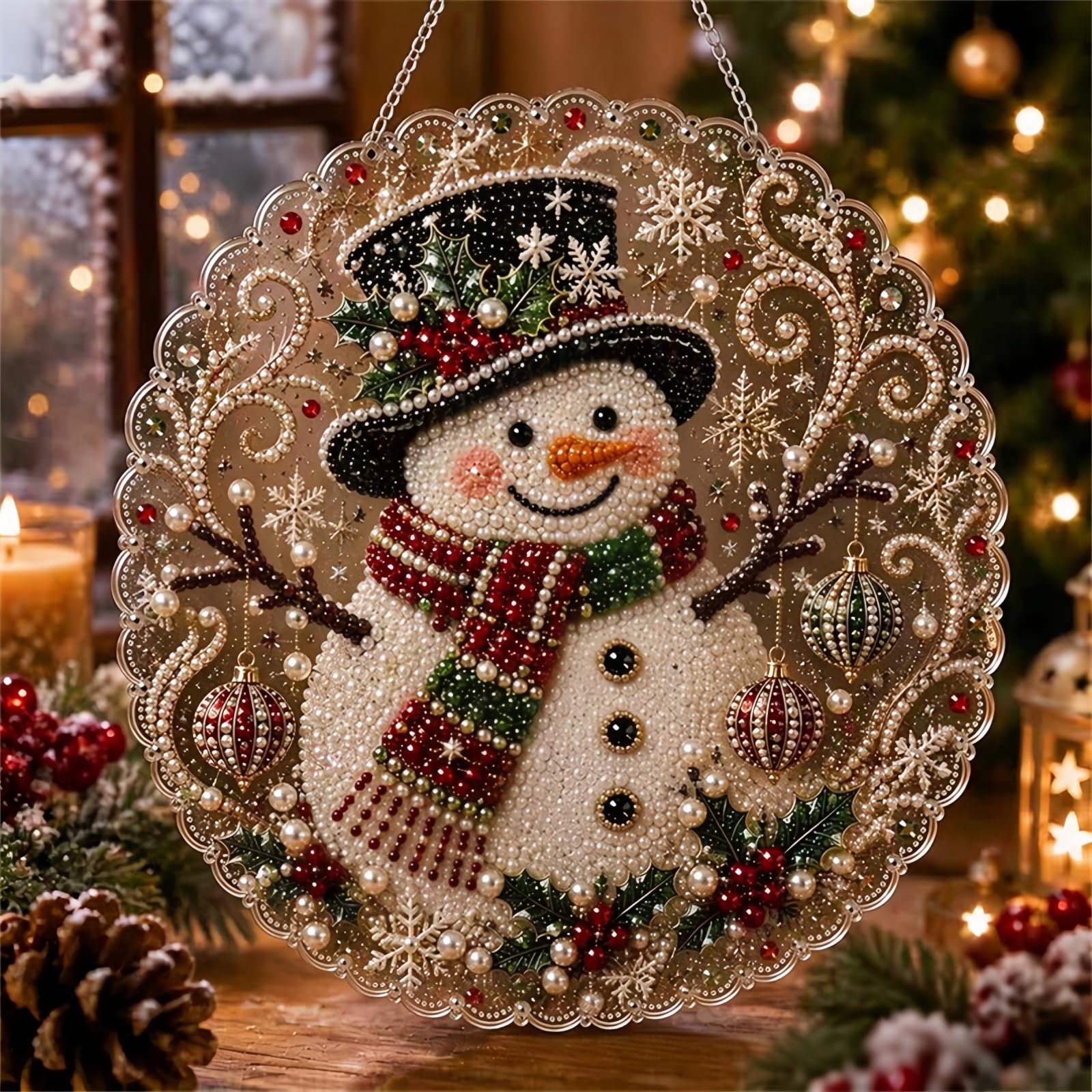 Christmas Pearl Diamond Art Kits Adults, DIY Beaded Art Craft for Adults