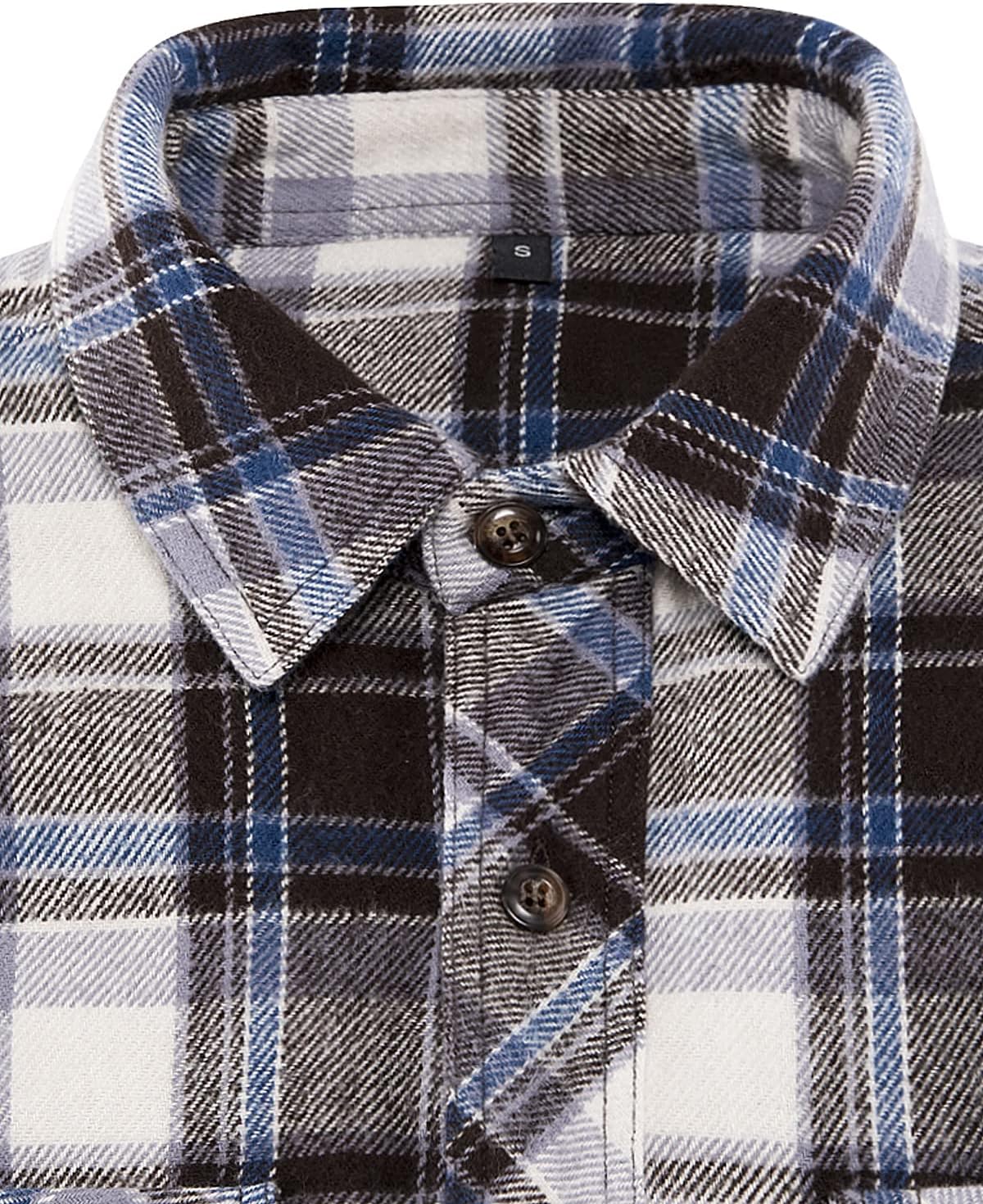 Men's Heavyweight Buffalo Plaid Flannel Shirt Casual Button Down Brushed Flannel Shirts,100% Cotton - Image 4