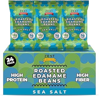 Edamame Beans Snack by Zest Delites, Crunchy Dry Roasted, Sea Salt, Heal...