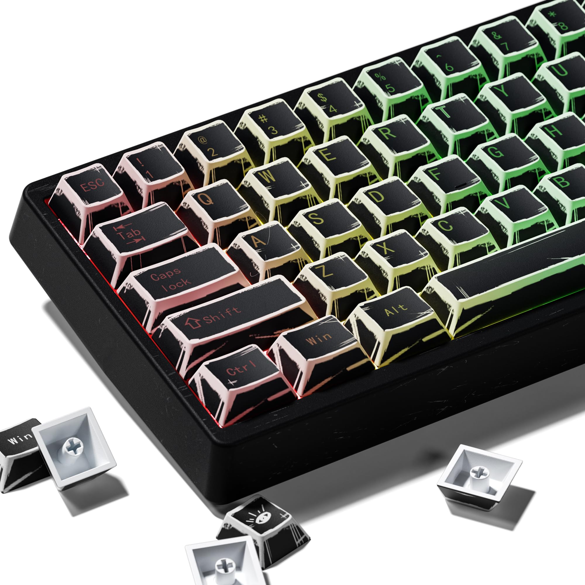 Amazon.com: XVX Black Translucent Keycaps,PBT Keycap Set Cherry