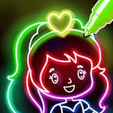 Kids Doodle - Glow Coloring & Drawing Games