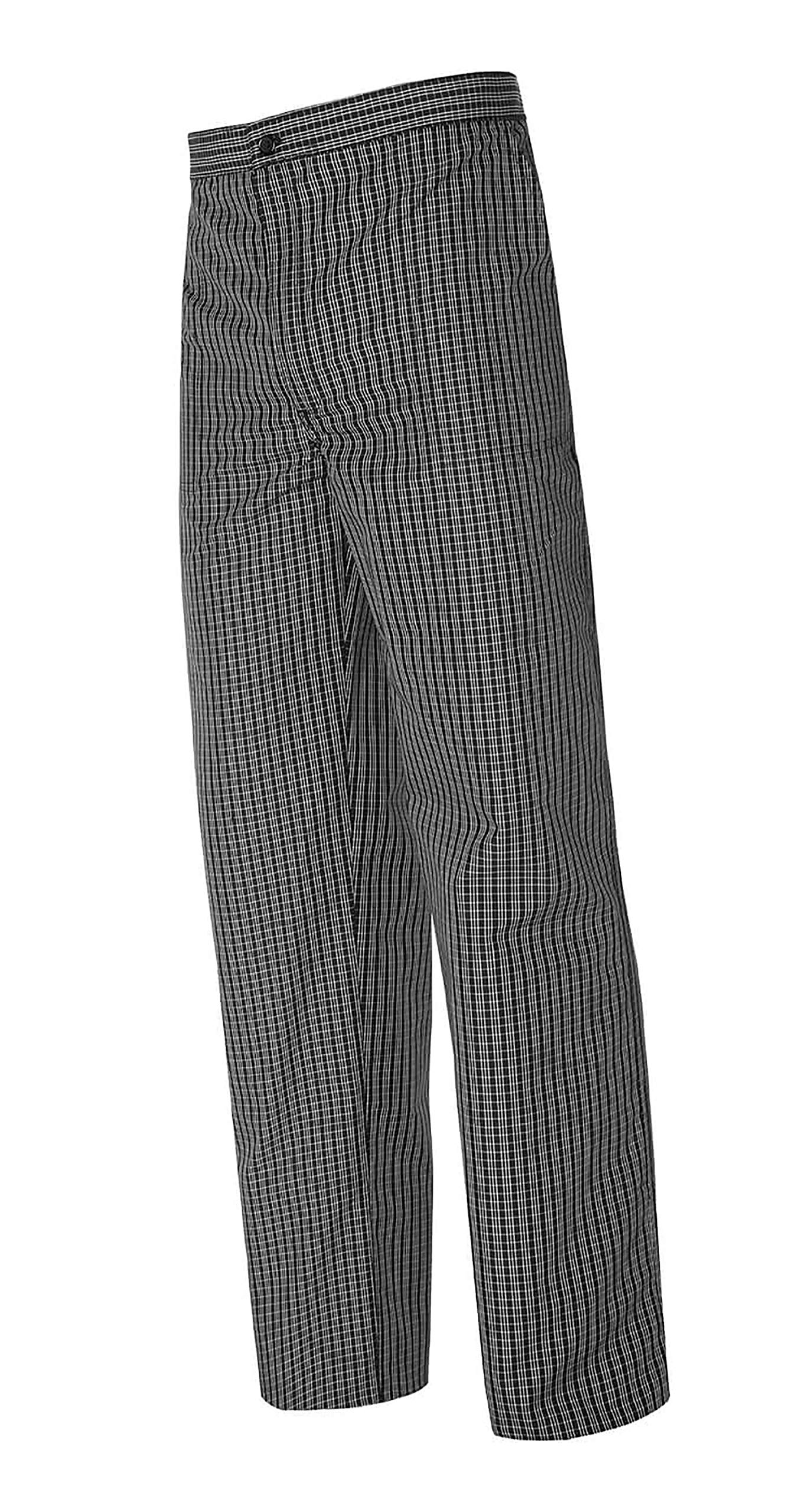 Pantalón Largo Uniforme Cocina Unisex con Bolsillos Y Media Cintura Elástica. Ropa Chef/Cocinero/Cocinera/Hostelería. Ref: 4002. Disfruta de la Excelencia