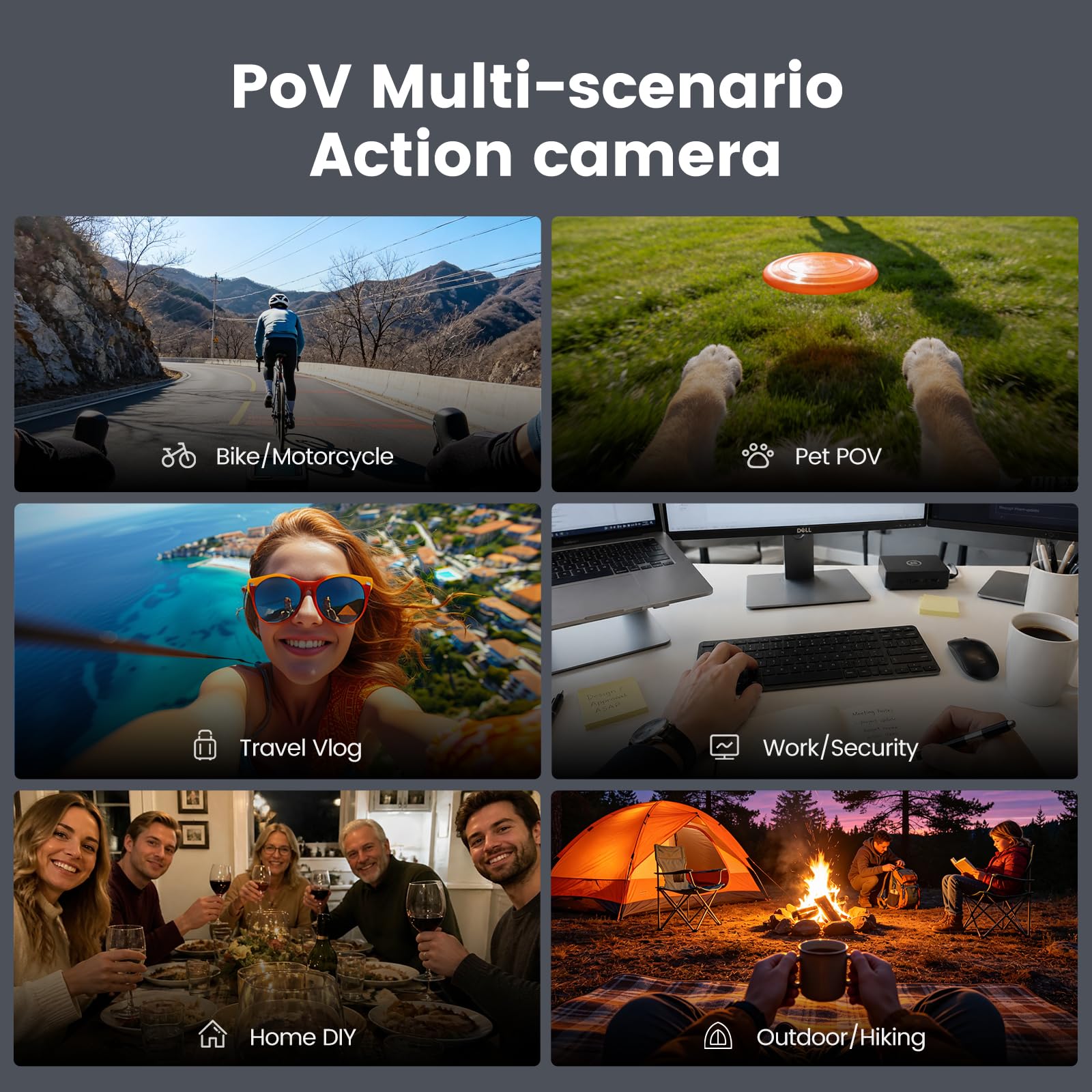 4K Mini Action Cam - 20MP Mini-Körperkamera, Magnetische Bodycam Action-Kamera im Daumengroßen Format, 6-Achsen-Stabilisierung, Weitwinkel POV-Kamera, Vlog Kamera für Motorrad/Reisen/Haustiere