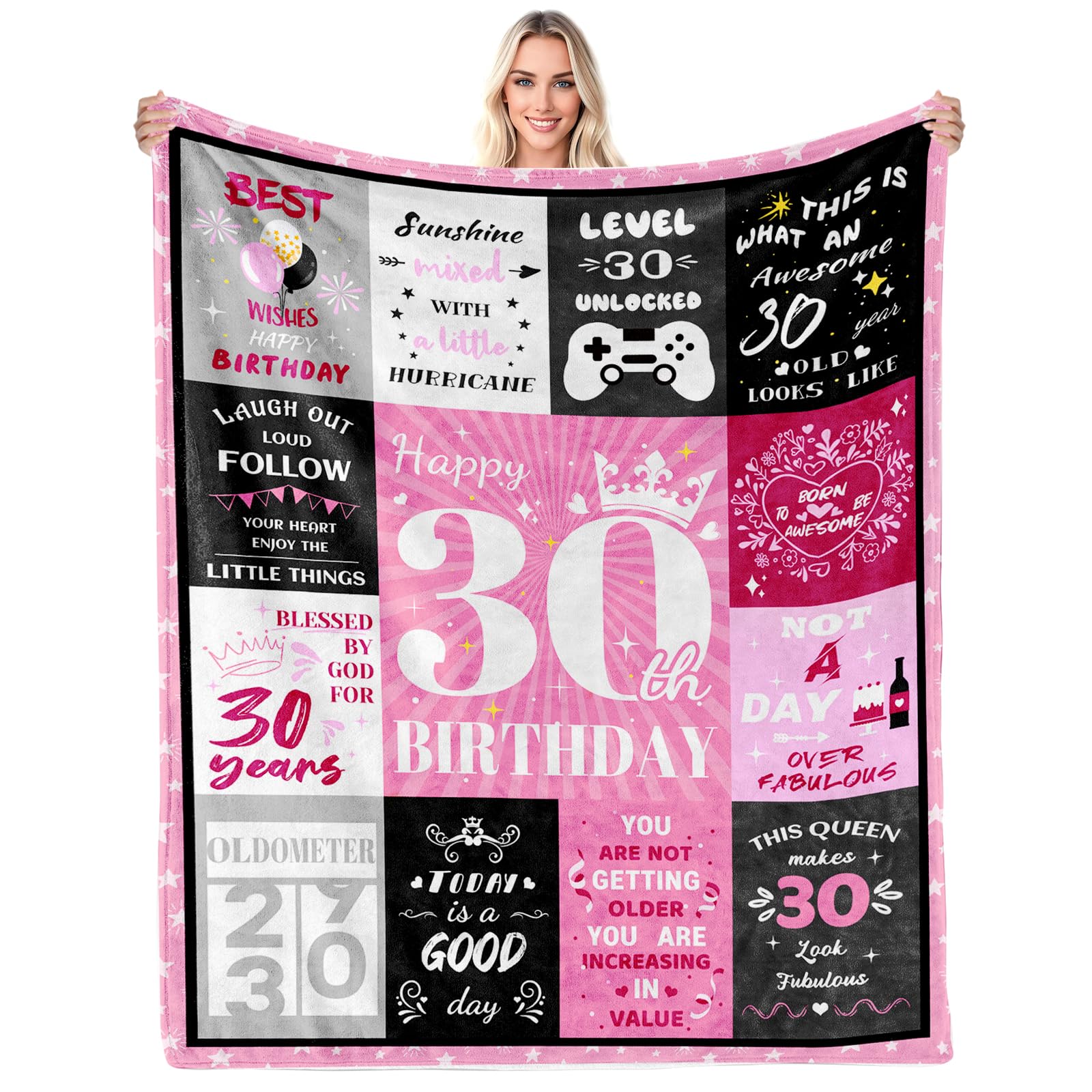 Couverture de 30e anniversaire femme de 152x203 cm pour vos soirées canapé