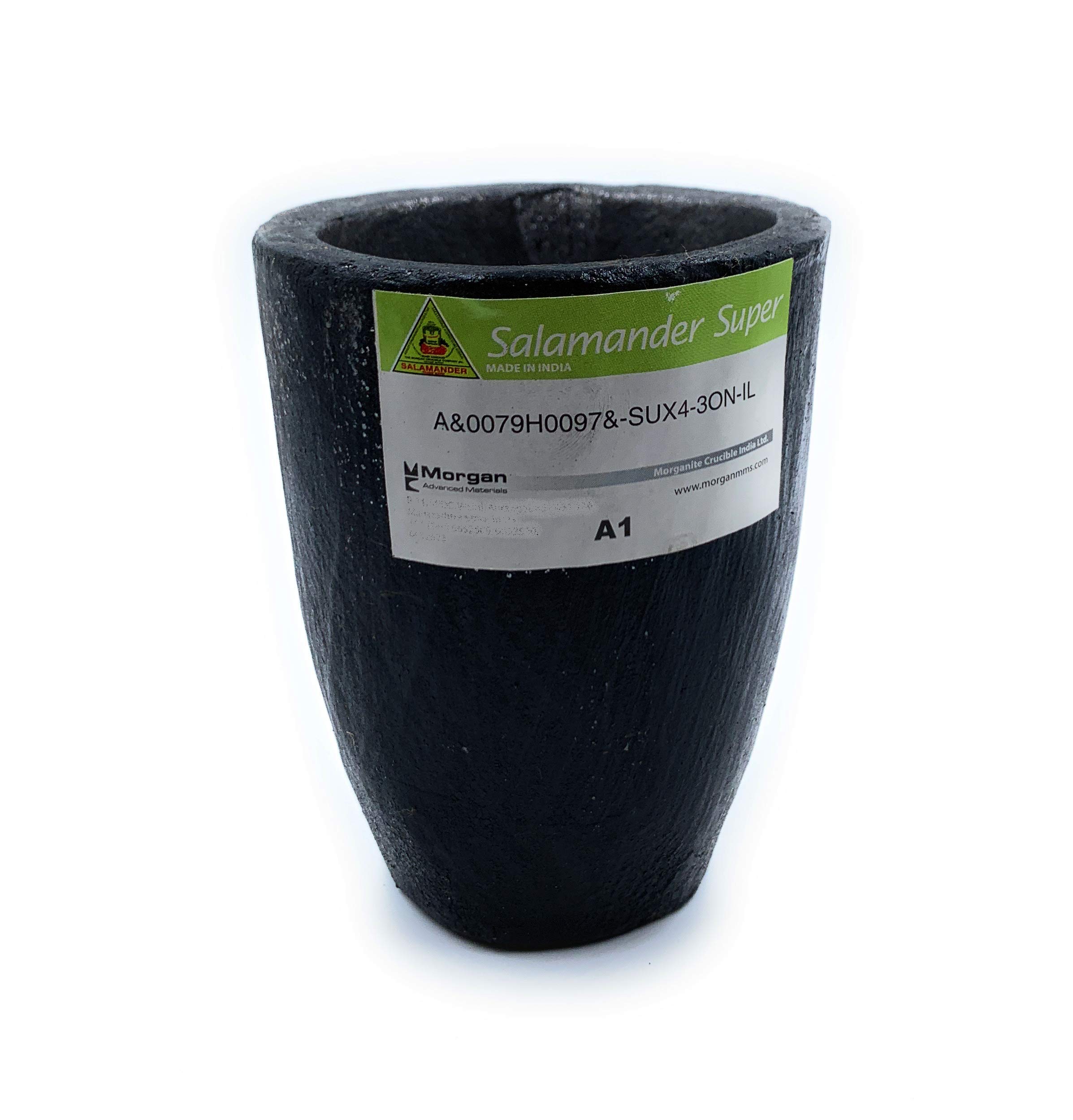 Aone Salamander Clay Graphite Crucible A1-1.5Kg for High Temperature Casting, Refining, Melting of Gold, Silver & Metals for Goldsmith, Metallurgy, Foundry, Bullion, Refinery, Metalsmith, Model Making