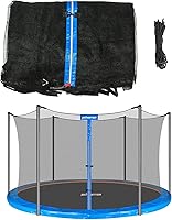 Vista 8 de Red de seguridad de repuesto para cama elástica para 6 postes rectos, cama elástica de marco redondo, transpirable y resistente a la intemperie