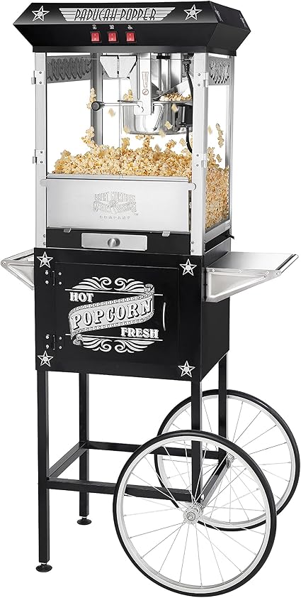 popcorn cart black