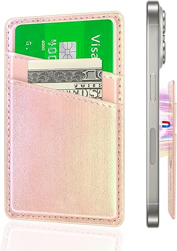 Miniatura 8 de Senose Cartera magnética compatible con cartera Magsafe, cartera de cuero Mag-Safe para la parte posterior del teléfono, compatible con iPhone