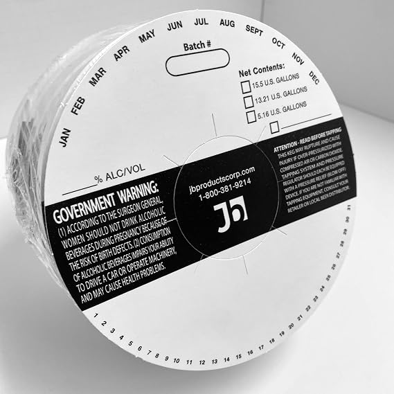 Keg Collars for Beer Kegs, Write-in Brewery Labels, 100 Pack, Fits Standard Kegs, Ideal for Bars, Breweries & Homebrewing, Made in USA