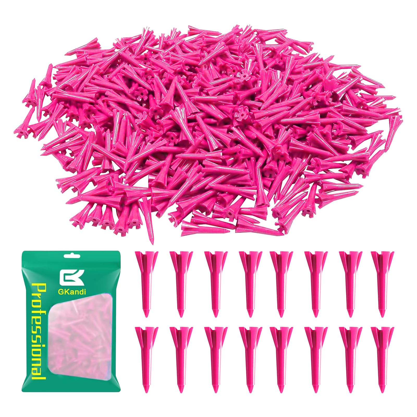 Golf Tees 5 Prong Design Plastic Short Golf Tees 1 1 2 Inch Bulk for Women Men Ladies