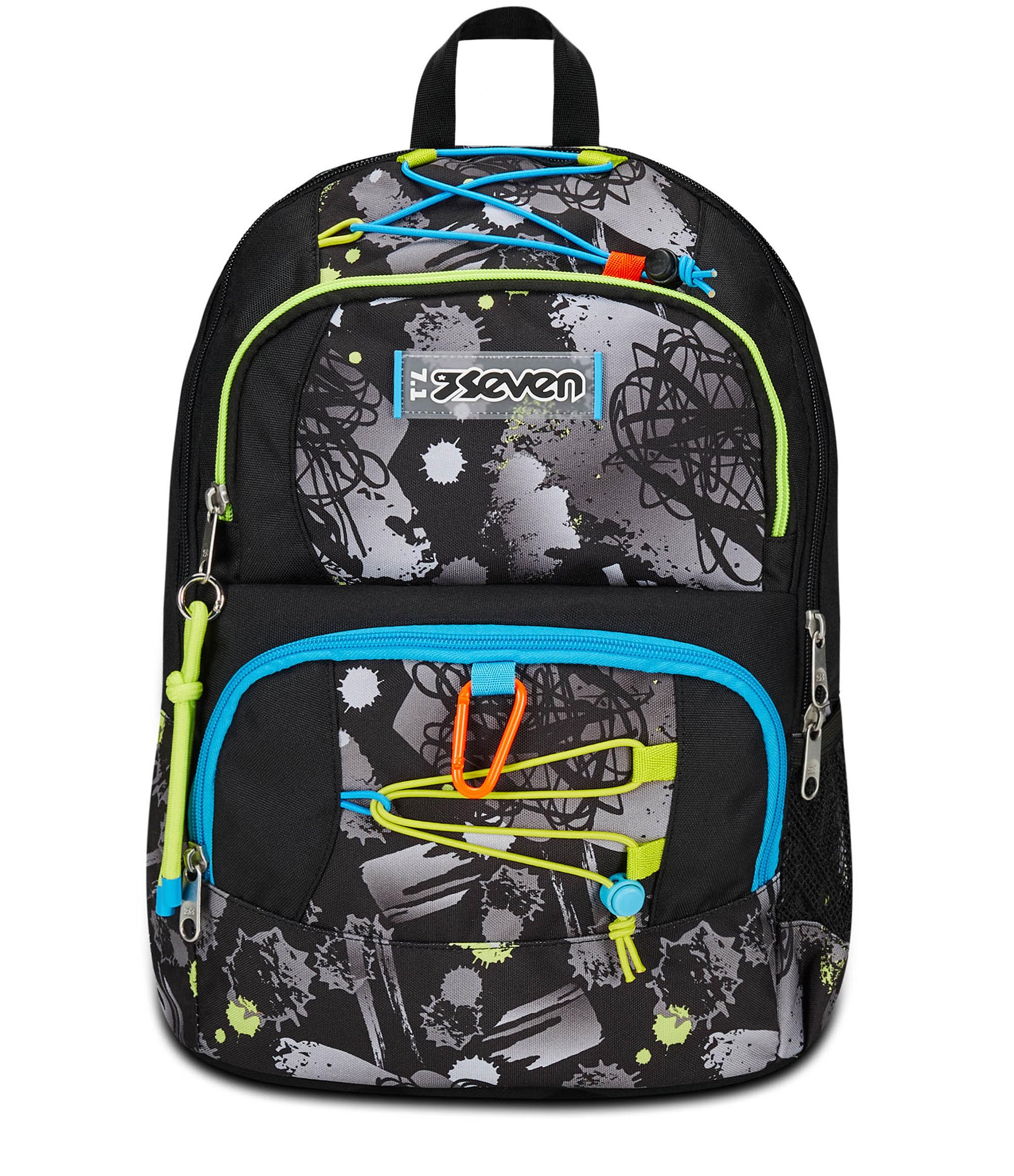 Sac à dos d'école multi-poches pour cours et lycée avec poche PC - 8