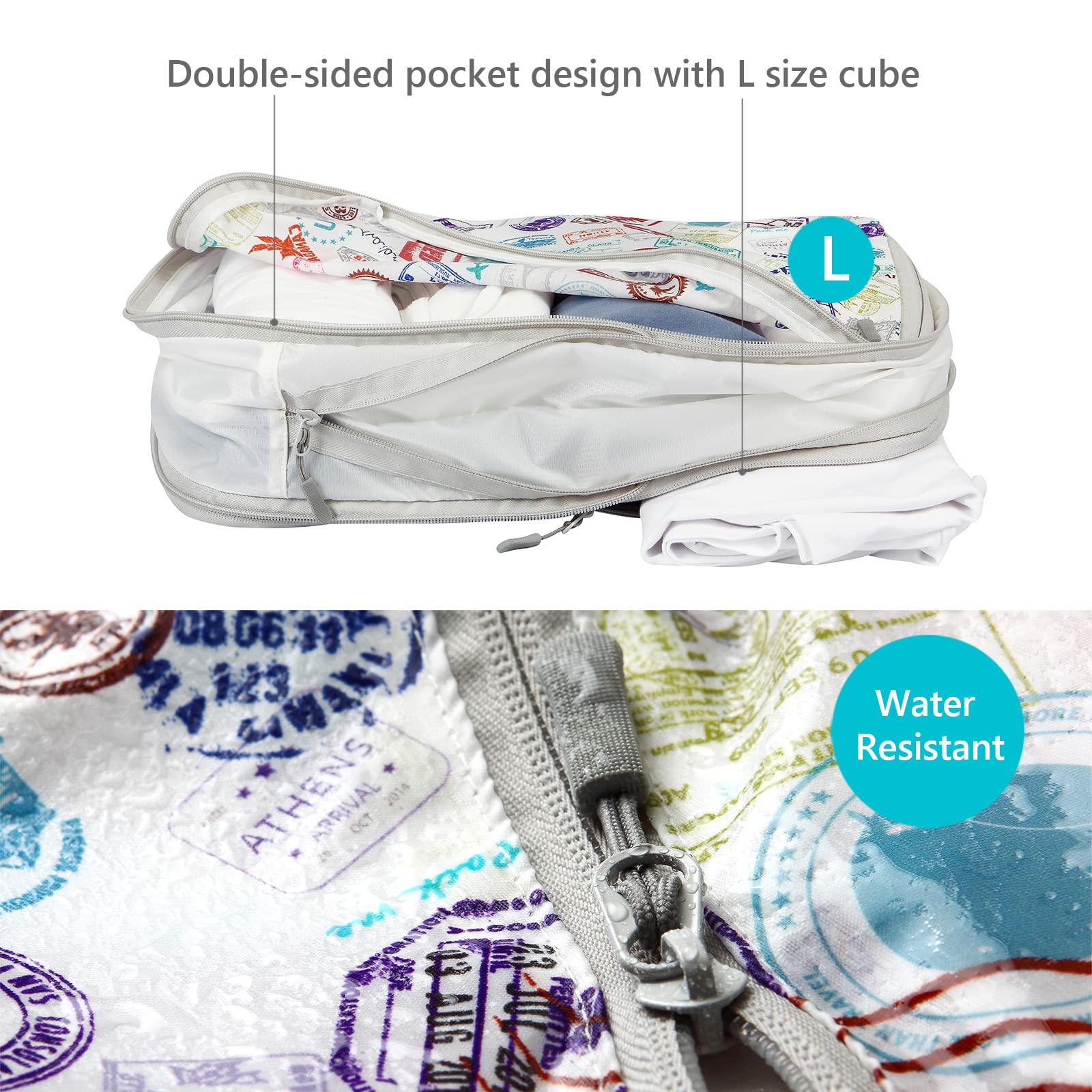 Set Organizer Valigia 6/8/9 Cubi Di Imballaggio Da Viaggio Set Di Pezzi, Cubi Multifunzione Organizzatore Bagaglio Da Viaggio Impermeabile Borsa Di Compressione