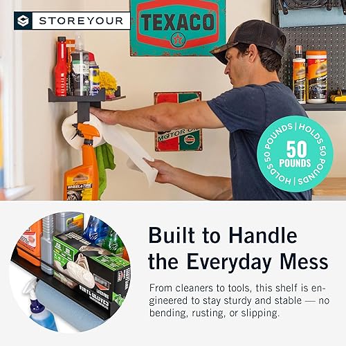 Miniatura 5 de StoreYourBoard Paper Towel Holder Wall Mount – Heavy Duty Paper Towel Holder Mounted for Garage, Workshop, or Utility Room – Space-Saving Garage