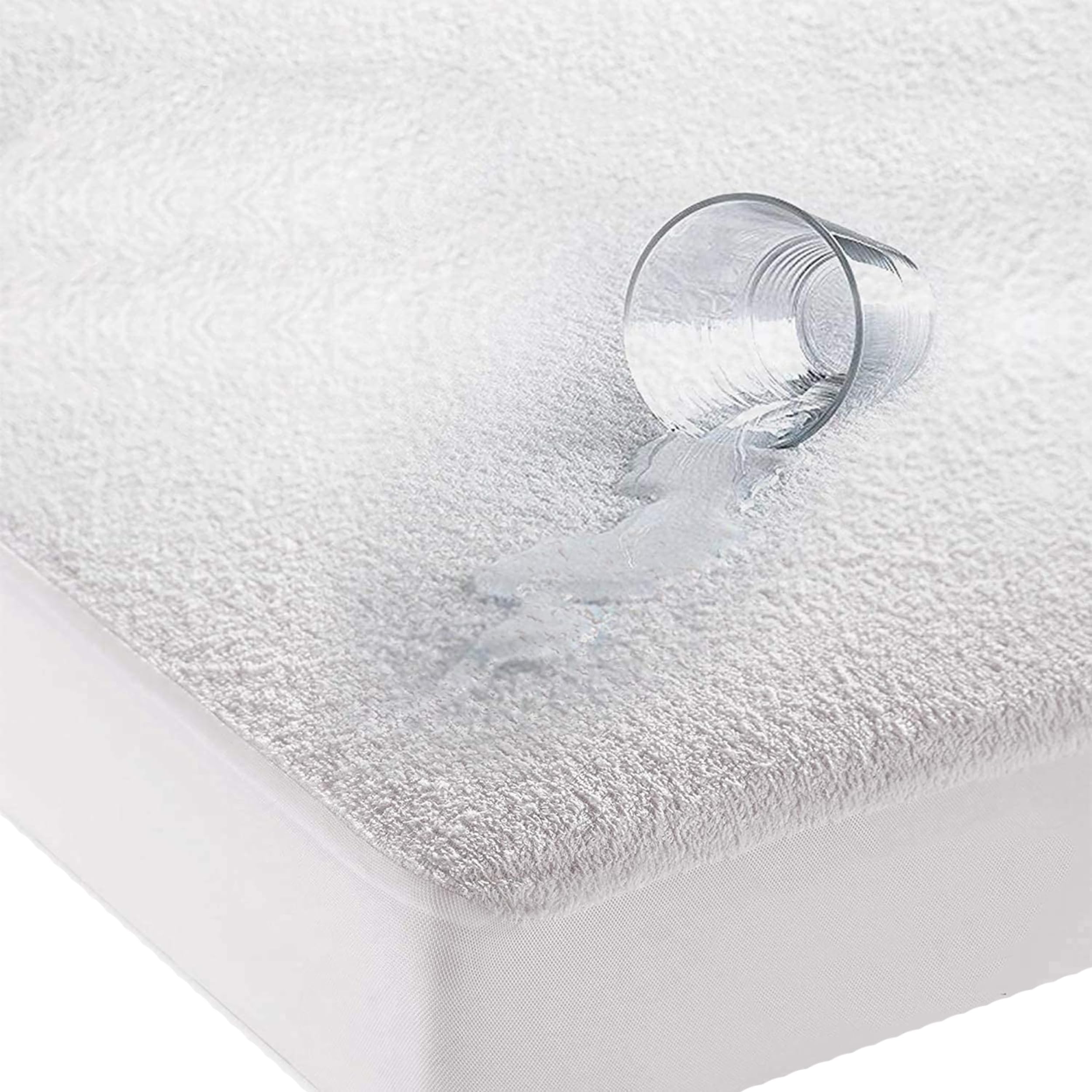 Highliving ® Waterproof Terry Towel Mattress Protector Topper Cover Anti Allergy, Non Noisy 12 Inch Deep (Bunk Bed)
