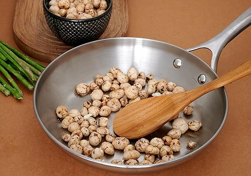 Miniatura 4 de Cucharas de espátula de madera para cocinar, juego de utensilios con soporte, soporte para cuchara y ganchos, utensilios de cocina antiadherentes de