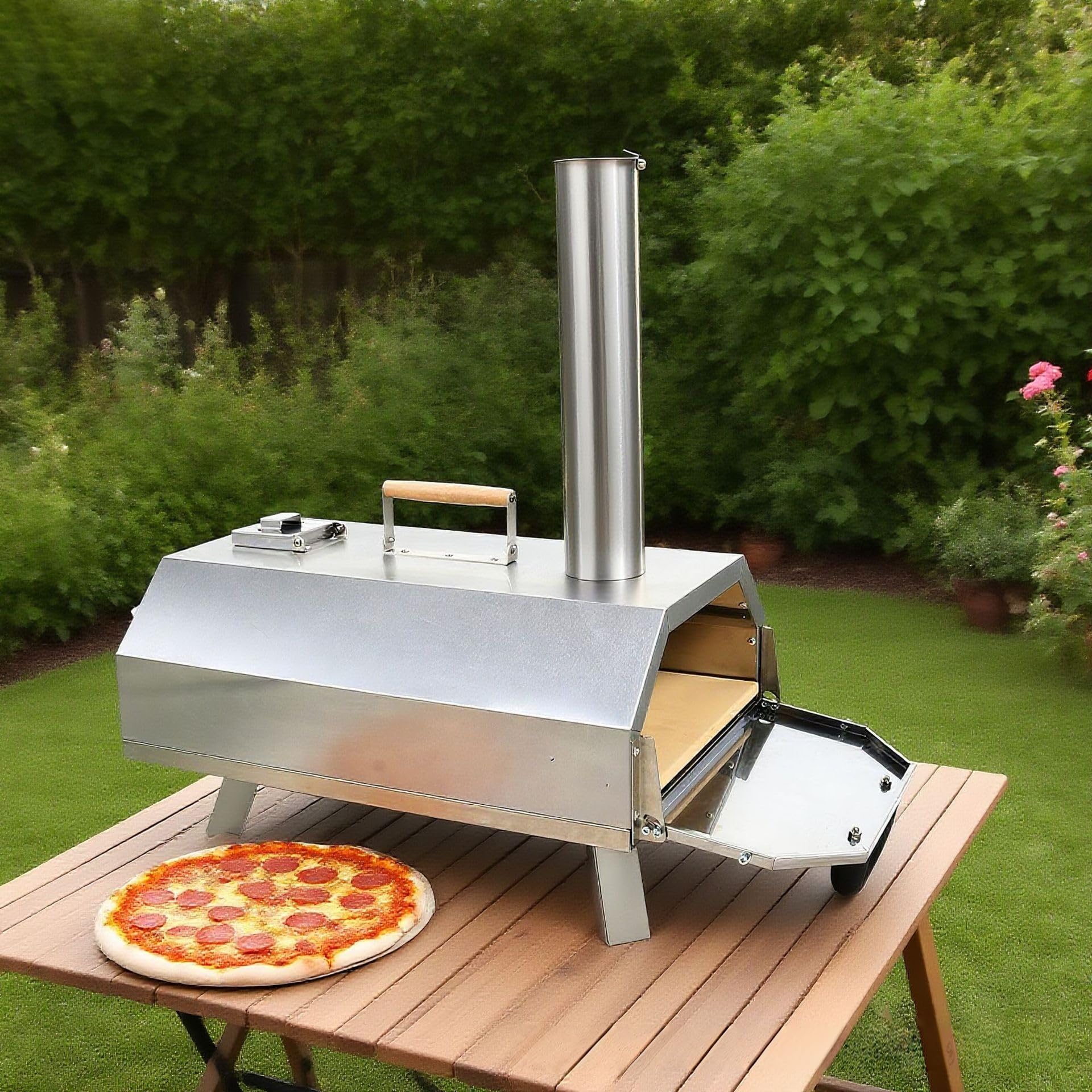 Amazon.co.jp: TVT ピザ窯 ポータブルピザ窯 家庭用ピザ窯 最高温度は