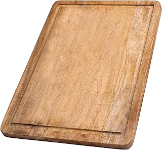 Mango Wood Cutting Board – Large 20 x 15, Thick, and Durable Butcher Block for Kitchen, Chopping, and Meal Prep - Premium Wooden Board for Cutting, Slicing, and Serving