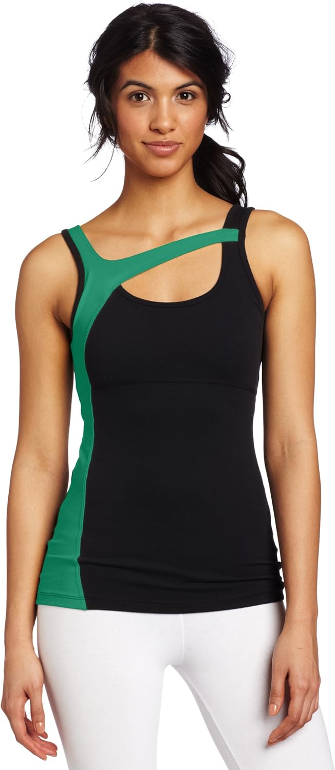 Beyond Yoga Asymmetric Two Tone Tank